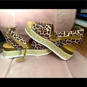 Leopard Platform Sandals